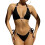 Women's Triangle String Bikini Set Sexy Tie Side Two-Black M 1
