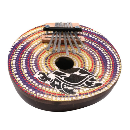 Coconut Shell Thumb Piano 7Key Kalimba for Beginners Compact 14.5cm Consistent Color 2