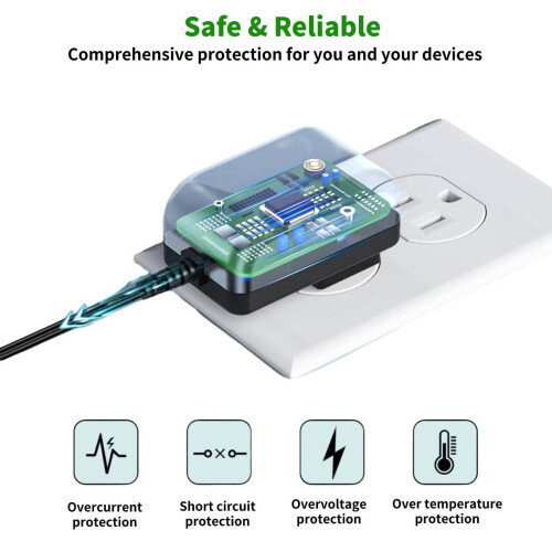 Power Adapter for Yamaha Keyboard EZ‑200 with Wide Voltage Compatibility and Multi‑Layer Safety Protection 1