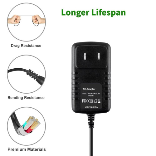 Power Adapter for Yamaha Keyboard EZ‑200 with Wide Voltage Compatibility and Multi‑Layer Safety Protection 2