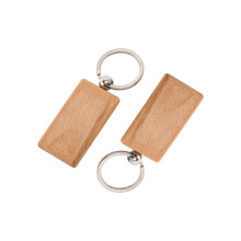 150 Blank Wooden Keychain Rectangular Engraving Key ID Can Be Engraved DIY