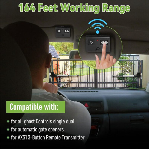3pc Upgrade AXS1 Remote Transmitter Replacement for  Controls 3-Button Remote Transmitter for Automatic Gate Opener 2