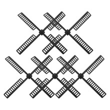 5Piece Waterproof Solar Garden Windmill Blades, Durable Resin Dutch Leaf Parts for Outdoor Decor