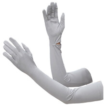 Women UV Long Sun Protection Gloves Touchscreen Arm Sun Driving Gloves UPF 50+ for Outdoor Sports Cycling Light Gray