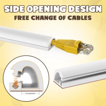 2pcs Wall Cord Hider 118 Inch, Self Adhesive Cable Hider Cord Cover for Wires, Flexible Wire Cover Cable Raceway