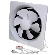 Ventilation Fan Exhaust Fan Wall Exhaust Fan Kitchen Powerful Household Silent Bathroom Window Exhaust Fan 10IN US Plug