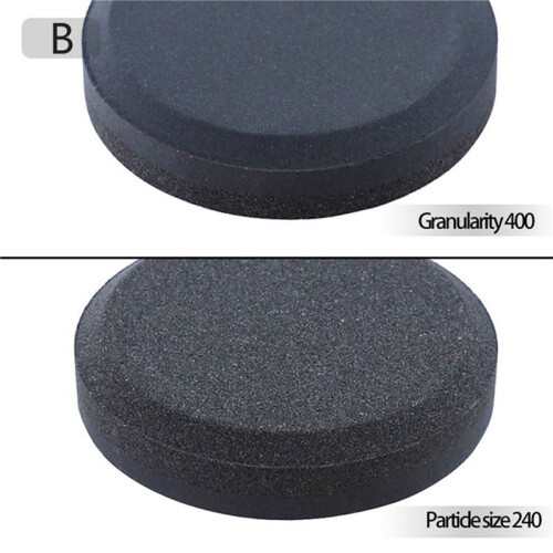 2X Double Sided Dual Grit Puck Sharpening Stone Axe/Knife/Tool/Blade Multi-Purpose Sharpener - Charcoal Gray 1
