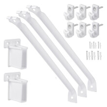 12 Inch Wire Shelf Brackets Set, Includes 6 Wire Shelf Clips and 2 End Brackets,Suitability for Wardrobe