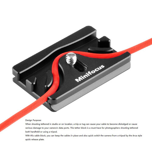 MINIFOCUS 2X Cable Block Quick Release Plate Swiss Protects Camera  Data Cable Connection Protector for Tethered 2