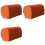 6PCS Soft Stretch Plush Armrest Covers, Stretch Armrest Covers for Chairs/Sofas, Couch Arm Covers,Orange 1