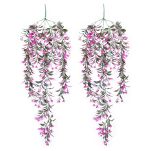 Artificial Flowers Vine Hanging Artificial Plant Garland Home Garden Festival Wedding Party Simulated Leaves Rose Red