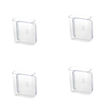 4 Piezas Estante de Almacenamiento Transparente Montado en la Pared Estante MultifuncióN Estante de Acabado de PapeleríA Caja de Almacenamiento de