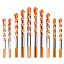 Tile Drill Bit Set 10 Pcs Flow Drill Bit Triangle Drill Bit Triangle Alloy Hole Saw Twist Drill Bit 6/8/10/12 mm
