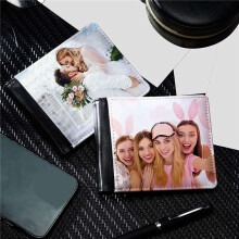 8Pack Sublimation Wallet Leather Blank Heat Transfer Sublimation Wallets Bank for Men Gift Office Travel