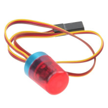 4 Piezas Multifunción RC LED Luces de Flash Lámpara de Alarma Luz Giratoria Intermitente para 1/14 RC para Tractor RC Camión Rojo