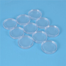 60 Pcs Small Round Transparent Plastic Coin Capsules Box 33mm