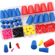 210 Stuks 1/16 Inch Tot 5/8 Inch Siliconenrubber Conische Plugassortimentsets voor Het Maskeren van Gaten Tijdens Poedercoating
