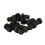 60 Pcs Plastic 12mm Pipe End Blanking Caps Bung Tube Insert Plug Round Black 2