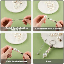 100Pcs Blank Beadable Keychain Bars,Metal DIY Bead Keychain Bar Charms Eady Detachable Key Chain Making Accessories