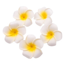 800 Pçs Espuma Branca Frangipani Havaiano Artificial Plumeria Flor Pétalas Cap Cabelo Chapéu Grinalda DIY Decoração de Casamento 5Cm