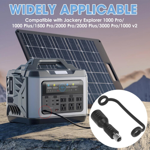 Solar Panel Adapter DC7909 to DC8020 Connector for Jackery Explorer 10003000 Pro Plus V2 2
