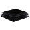 100mm x 100mm Plastic Ribbed Square End Caps Cover Tube Inserts 6 Pcs 7