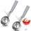 4Pcs 4oz Release Cookie Scoops Ice Cream Scooper with Trigger Release Portion Scoop Stainless Steel for Portion Control 2