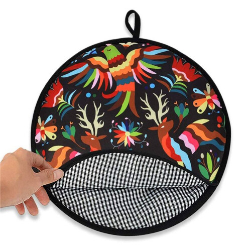 4X Bolsa de Pano de 12 Polegadas para Burrito, Bolsa Portátil Tortilha Aquecedora para Casa para Micro-Ondas Restaurante Comida Panqueca, C 2