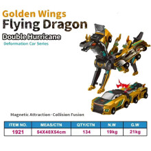 3X Magische Transformatie Super Combinatie Auto Speelgoed 2 in 1 Kinderen Magnetische Botsing Transformerende Auto Diy Speelgoed Cadeau voor Kinderen