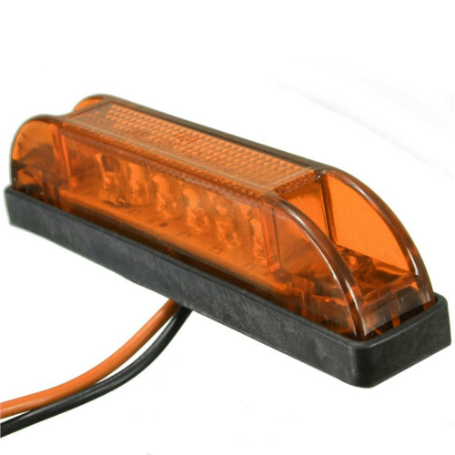 4X Luz Led Âmbar de 4 Polegadas 12v Selada para Luzes de Barra Utilitária 6led Rv  Marinho 2