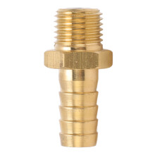Brass Straight Hose Fitting 7/16in for Air Fuel Gas Tubing M14x1.5 Thread