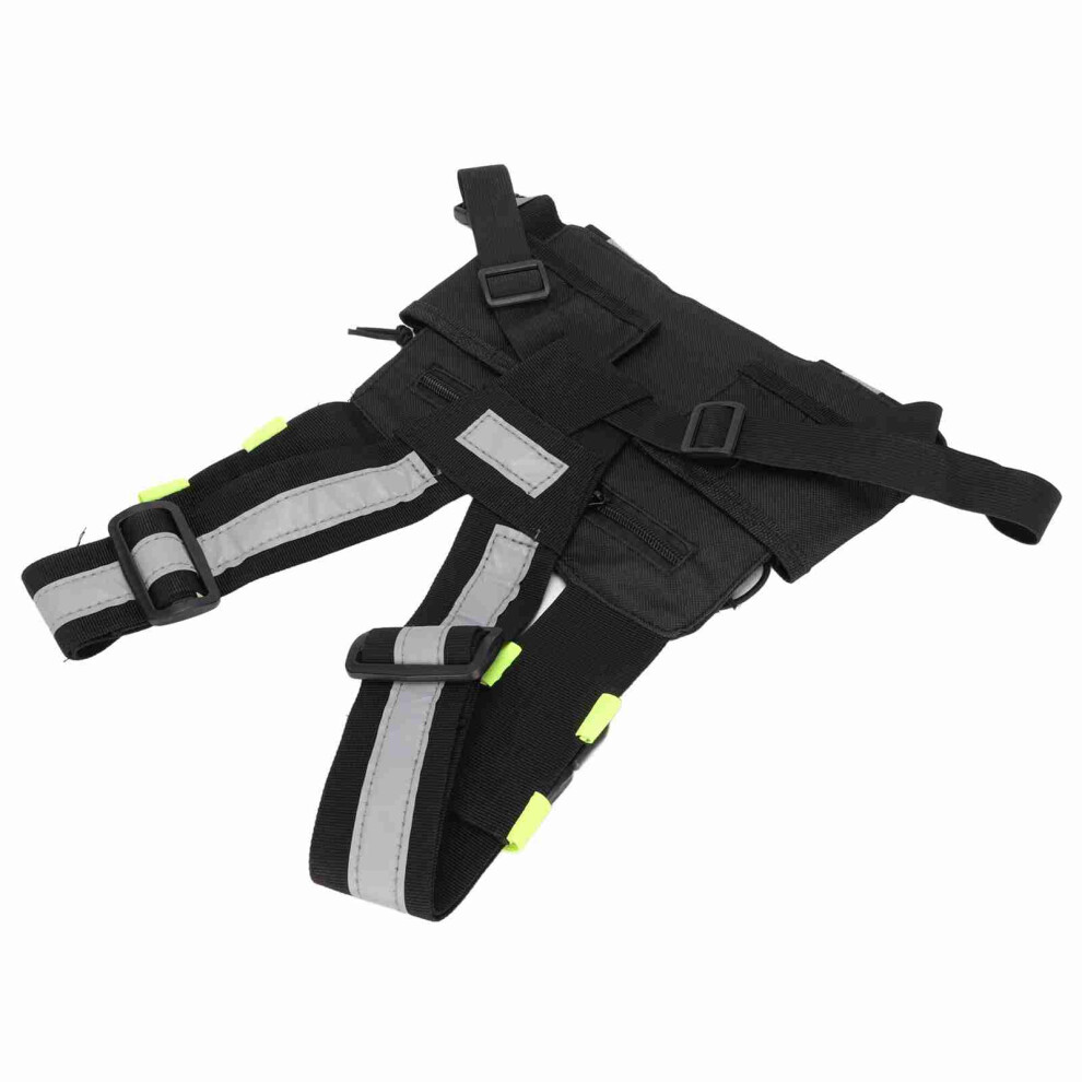 Reflective Nylon Radio Chest Bag For Baofeng Walkie Talkie Green 4621390564864