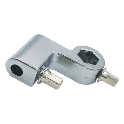 Robuust basdrumpedaal van aluminium met-Zilver