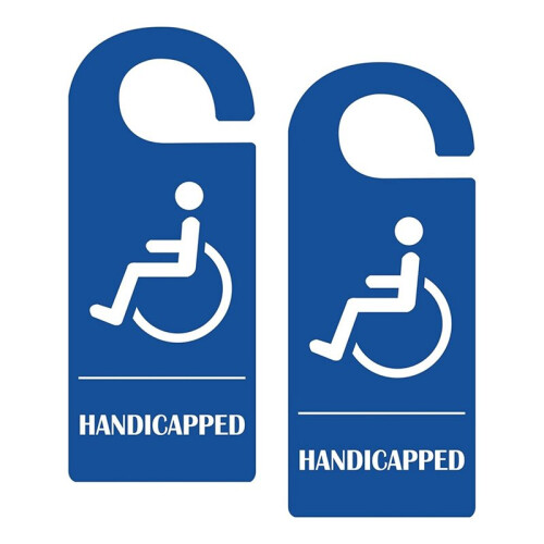 Placa de Estacionamento para Deficientes 3,5 X 8,5 Polegadas, Placa de Segurança para Autorização de Estacionamento para Deficientes, 4 Peças 1