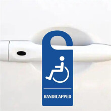 Handicap Parking Sign 3.5 X 8.5 Inch Hanger Handicap Parking Permit Safety Sign 4Pcs Wheelchair Reserved Parking Tag