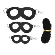 Hamster-Halsband- und Leinen-Set 1,0 m aus Kunstleder für Kleintiere Schwarz