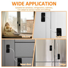 2X Fingerprint Fridge Lock, Refrigerator Safety Lock, Intelligent Cabinet Lock for Drawers, Dishwasher