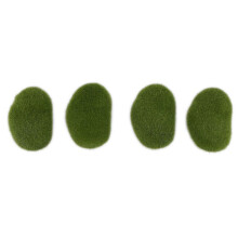 400 Piezas 2 Tamaños de Moss Artificial Rocas Artificiales Faux Green Moss Covered Stones