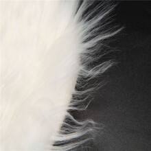 5X Faux Sheepskin Wool Carpet 30 X 30 cm Fluffy Soft Longhair Decorative Carpet Cushion Chair Sofa Mat (Round White)