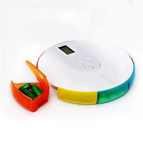 2X 7-Day Automatic Pill Dispenser Weekly  Timing Pill Reminder for with Alarm 1