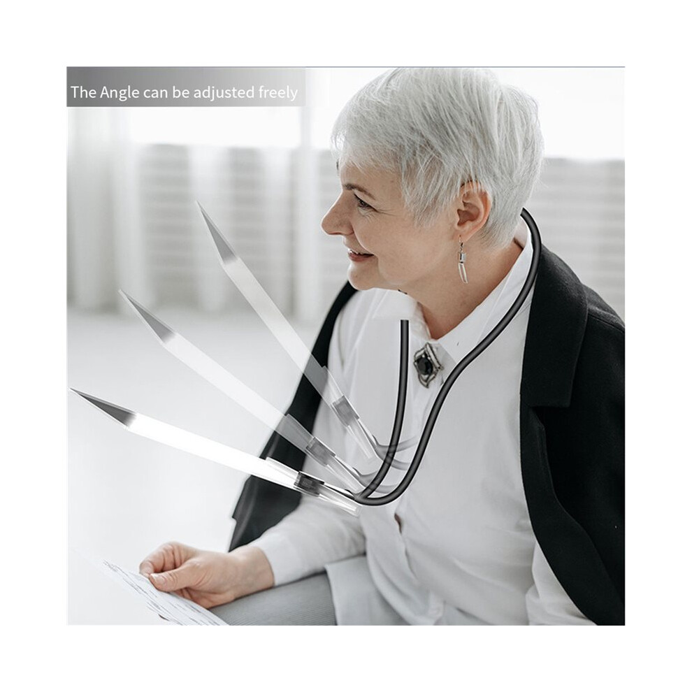 2X Magnifying Glass Adjustable Neck Wear Magnifier Square Detachable Handheld Book Page Reading Magnifier for Seniors
