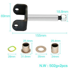2X Front End King Pin Repair Kit for Club Car 1981- Cart 1016386 1010121