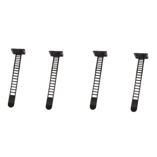 100Pcs Black Sticky Adjustable Wire Ties Cable Clips Clamp Plastic Self Adhesive Cable Ties Fix Holder Clips