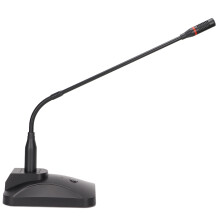 D28 Adjustable Wired Gooseneck Microphone, Black, Capacitive, XLR to 6.35mm