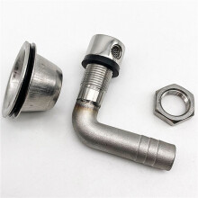 2X Sfiato del Serbatoio del Carburante Della Barca da 90 Gradi Sfiato del Serbatoio del Carburante del Serbatoio del Carburante Nel Acciaio