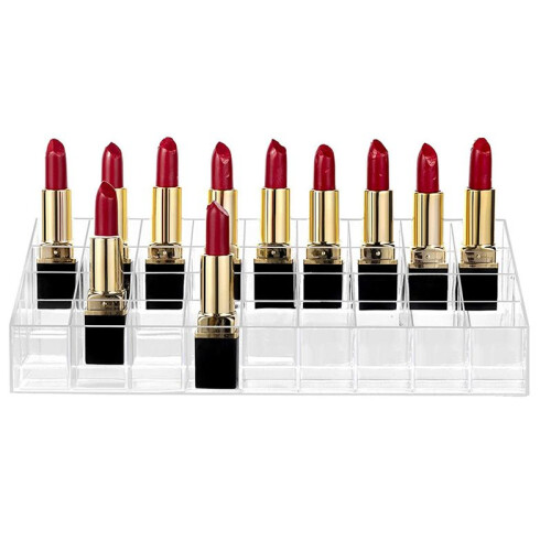 72 Grid Transparent Acrylic Lipstick Storage Rack Cosmetic Display Rack 2