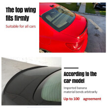 2pcs 1.2M Universal Roof Spoiler Carbon Fiber Tail Wing Spoiler Rear Trunk Spoiler for