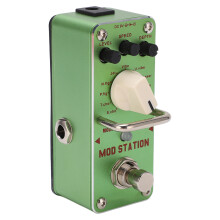 MOD STATION 11 Effects Guitar Pedal Metal Shell Green, 9V Compatible