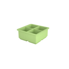 Large Ice Cubes Maker Molds Flexible Removable-Green 4 squares