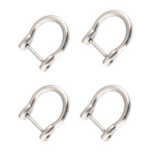 4Pcs Heavy Duty U-Shape Hook Buckles For Backpacks Bag-silver